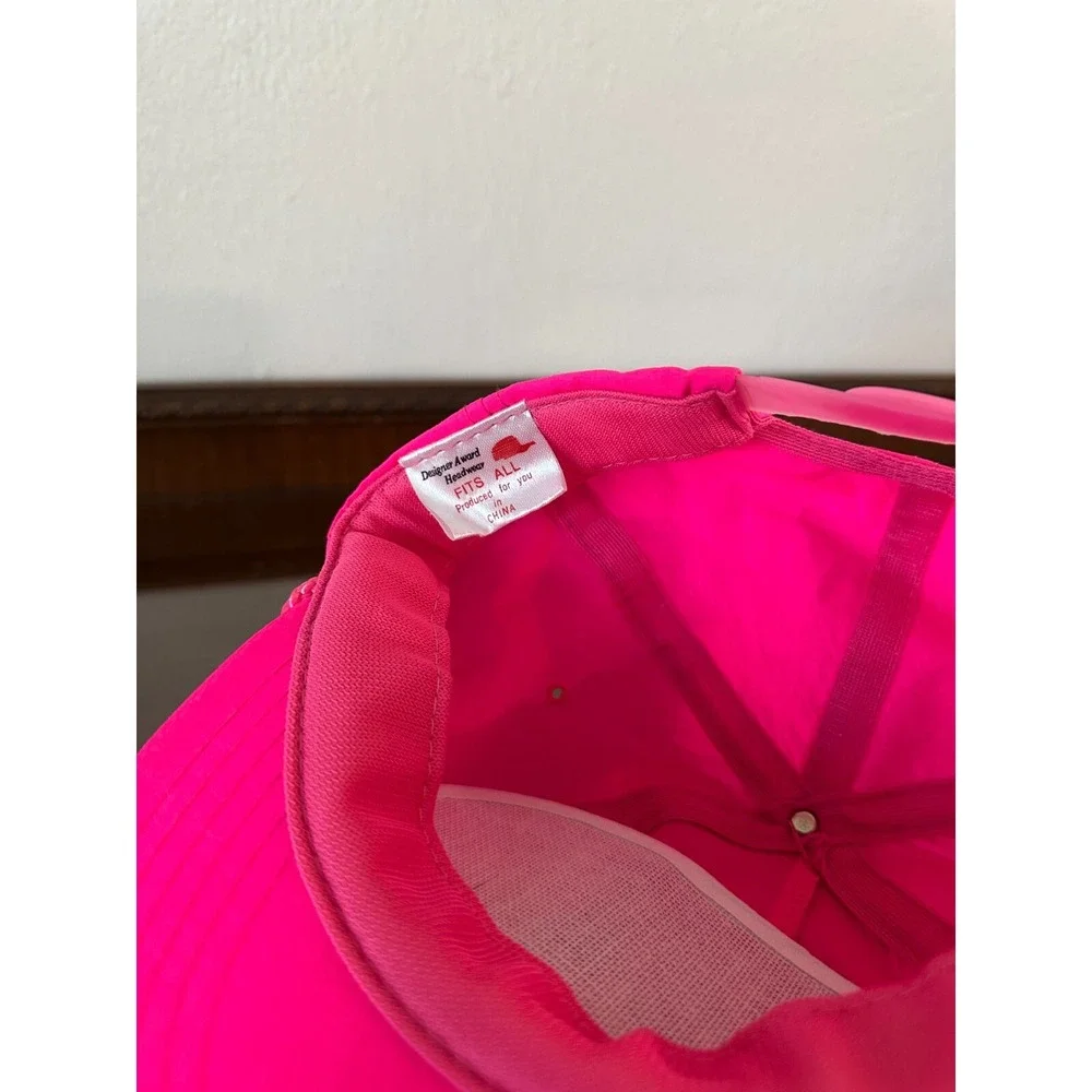 RARE Vintage 1990s Chiquita Junior Size Adult‎ Neon Pink Snapback Hat Cap MINT